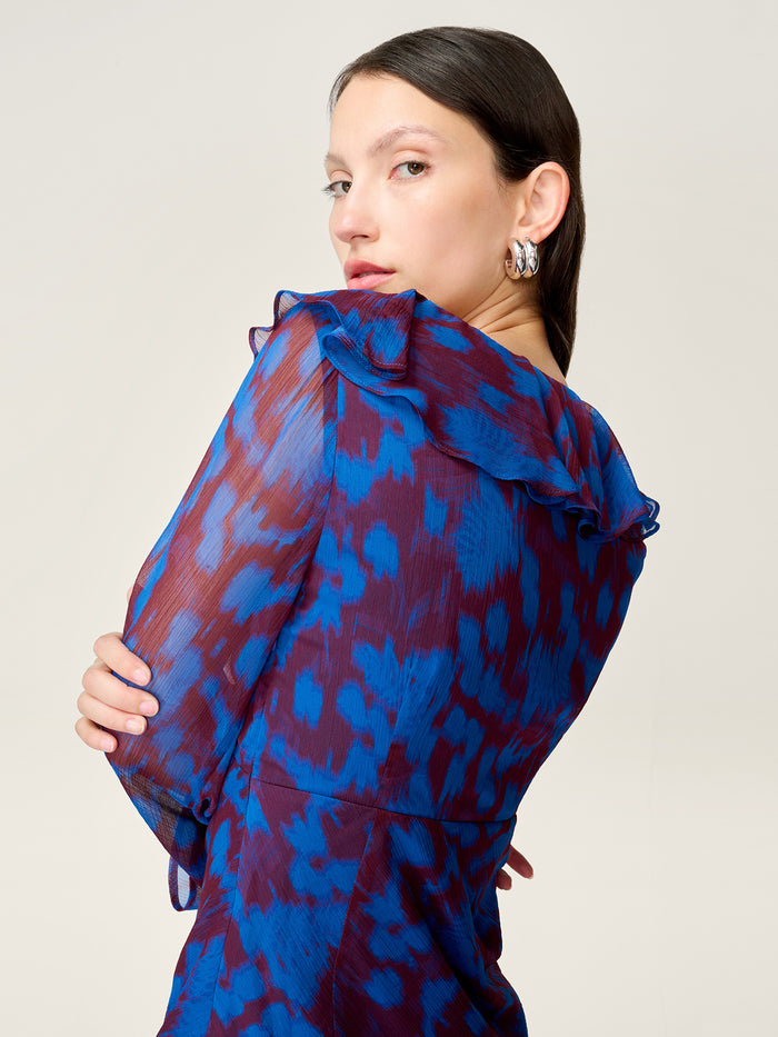 Yvette Dress in Wild Fern Print
