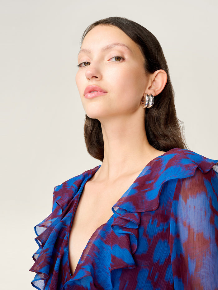Yvette Dress in Wild Fern Print